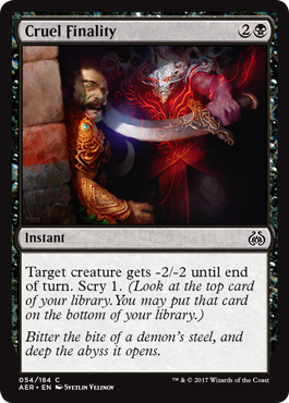 Cruel Finality (Aether Revolt) Near Mint Foil
