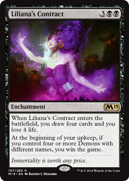 Liliana's Contract (Magic 2019 Core Set) Near Mint Foil