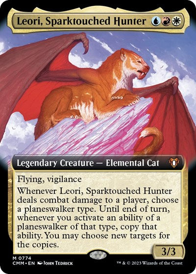 Leori, Sparktouched Hunter (Extended Art) (Commander Masters) Near Mint