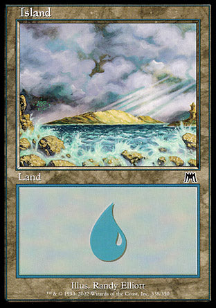 Island (338) (Onslaught) Light Play