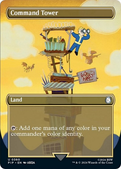 Command Tower (Borderless) (Universes Beyond: Fallout) Near Mint