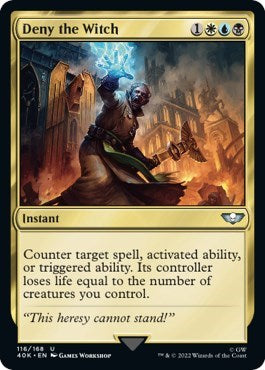 Deny the Witch (Surge Foil) (Universes Beyond: Warhammer 40K) Near Mint