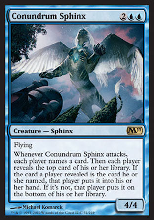 Conundrum Sphinx (Magic 2011 Core Set) Light Play