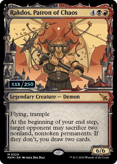 Rakdos, Patron of Chaos (Serial Numbered) (Murders at Karlov Manor) Near Mint