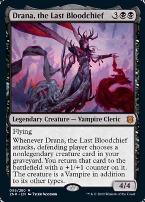 Drana, the Last Bloodchief (Zendikar Rising) Near Mint Foil