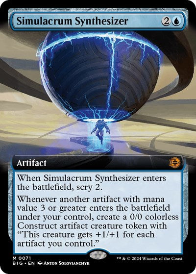 Simulacrum Synthesizer (Extended Art) (Outlaws of Thunder Junction: The Big Score) Near Mint