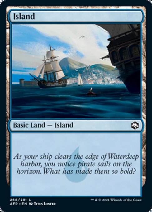 Island (268) (Adventures in the Forgotten Realms) Near Mint Foil