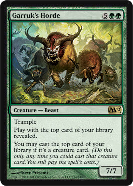 Garruk's Horde (Magic 2012 Core Set) Light Play Foil