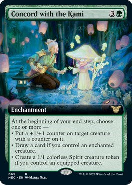 Concord with the Kami (Extended Art) (Commander: Kamigawa: Neon Dynasty) Near Mint