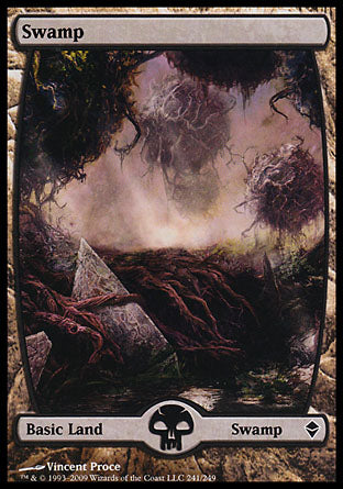 Swamp (241) (Zendikar) Light Play