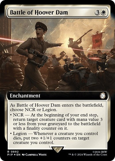 Battle of Hoover Dam (Extended Art) (Surge Foil) (Universes Beyond: Fallout) Near Mint