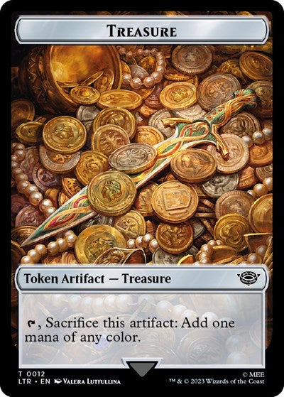 Treasure / Wraith Double-Sided Token (Commander: The Lord of the Rings: Tales of Middle-earth) Near Mint