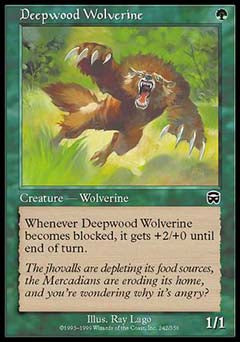 Deepwood Wolverine (Mercadian Masques) Near Mint