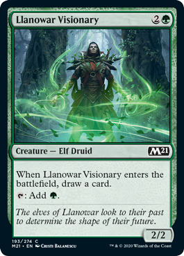 Llanowar Visionary (Magic 2021 Core Set) Near Mint