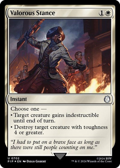 Valorous Stance (Surge Foil) (Universes Beyond: Fallout) Near Mint