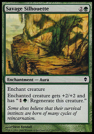 Savage Silhouette (Zendikar) Near Mint Foil