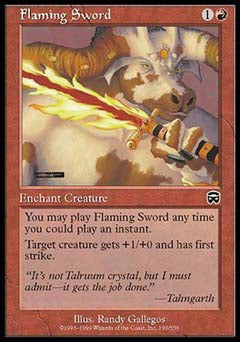 Flaming Sword (Mercadian Masques) Near Mint