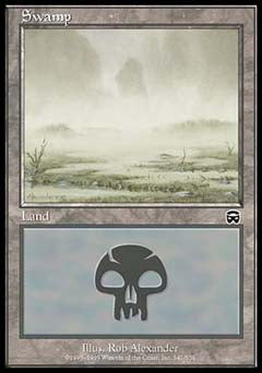 Swamp (341) (Mercadian Masques) Light Play