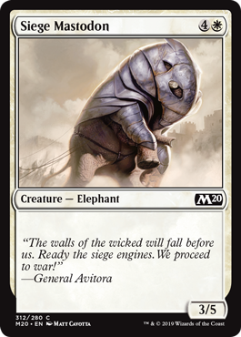 Siege Mastodon (Magic 2020 Core Set) Near Mint