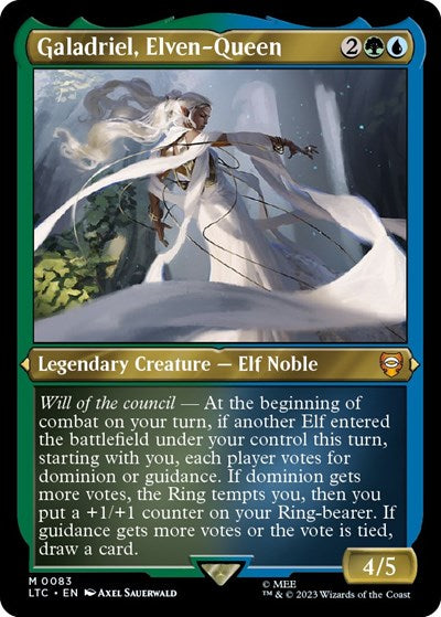 Galadriel, Elven-Queen (Display Commander) - Thick Stock (Commander: The Lord of the Rings: Tales of Middle-earth) Near Mint