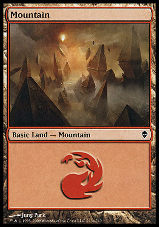 Mountain (243a) (Zendikar) Near Mint