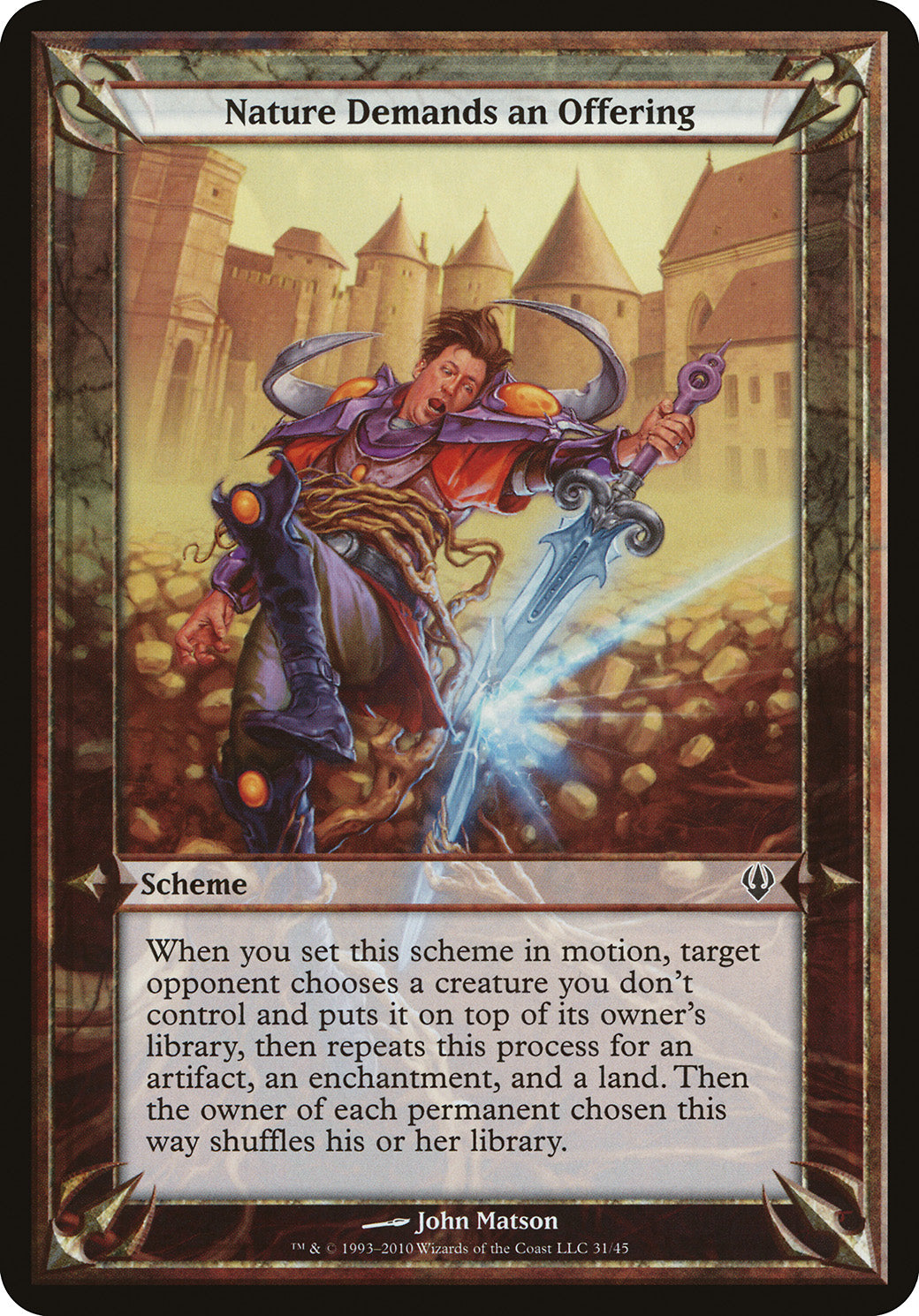 Nature Demands an Offering (Scheme) (Archenemy) Near Mint
