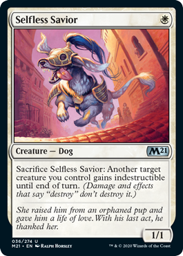 Selfless Savior (Magic 2021 Core Set) Near Mint