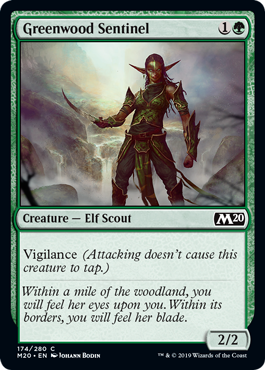 Greenwood Sentinel (Magic 2020 Core Set) Near Mint