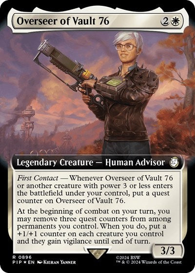 Overseer of Vault 76 (Extended Art) (Surge Foil) (Universes Beyond: Fallout) Near Mint