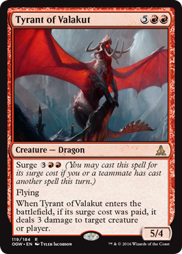 Tyrant of Valakut (Oath of the Gatewatch) Near Mint Foil