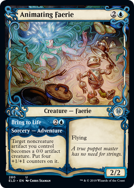 Animating Faerie (Showcase) (Throne of Eldraine) Near Mint