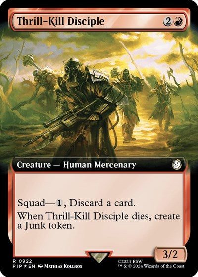 Thrill-Kill Disciple (Extended Art) (Surge Foil) (Universes Beyond: Fallout) Near Mint