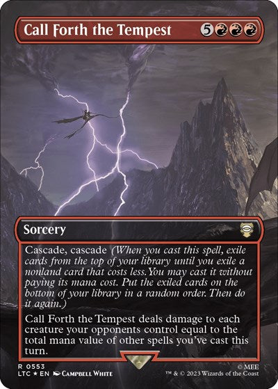 Call Forth the Tempest (Borderless) (Surge Foil) (Commander: The Lord of the Rings: Tales of Middle-earth) Near Mint