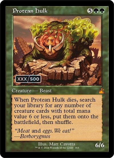 Protean Hulk (Retro Frame) (Serial Numbered) (Ravnica Remastered) Near Mint