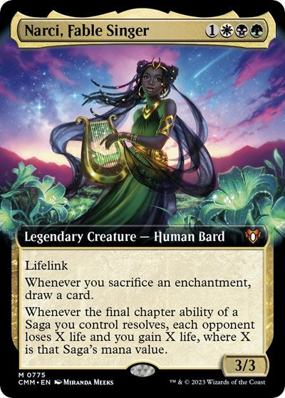 Narci, Fable Singer (Extended Art) (Commander Masters) Near Mint