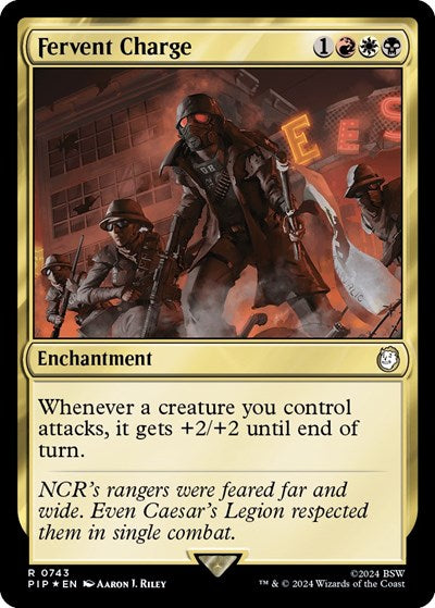 Fervent Charge (Surge Foil) (Universes Beyond: Fallout) Near Mint