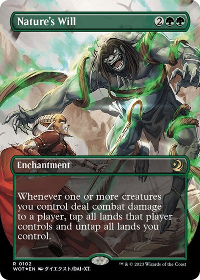 Nature's Will (Anime Borderless) (Confetti Foil) (Wilds of Eldraine: Enchanting Tales) Near Mint