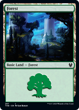Forest (287) (Theros Beyond Death) Near Mint Foil