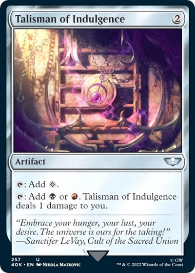 Talisman of Indulgence (Surge Foil) (Universes Beyond: Warhammer 40K) Near Mint