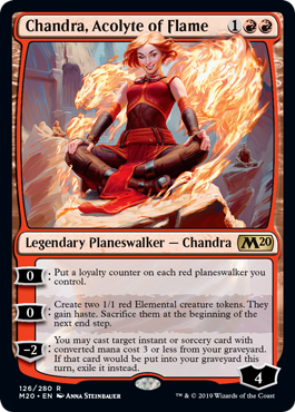 Chandra, Acolyte of Flame (Magic 2020 Core Set) Near Mint