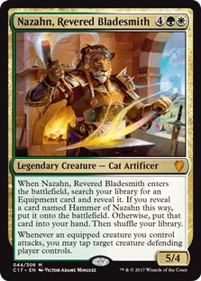 Nazahn, Revered Bladesmith (Commander 2017) Near Mint Foil