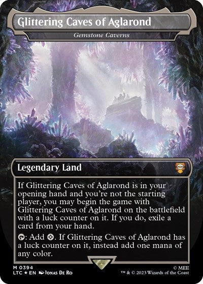Glittering Caves of Aglarond - Gemstone Caverns (Surge Foil) (Commander: The Lord of the Rings: Tales of Middle-earth) Near Mint