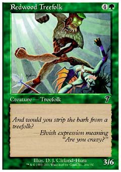 Redwood Treefolk (7th Edition) Near Mint Foil