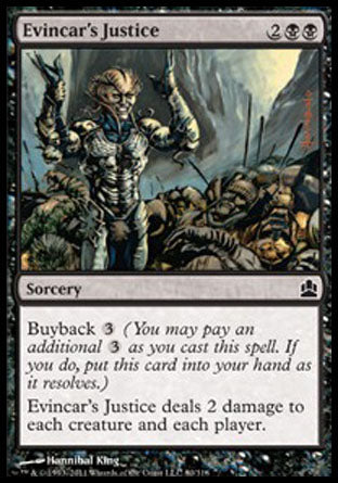 Evincar's Justice (Commander) Near Mint