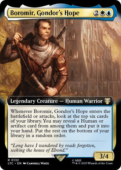 Boromir, Gondor's Hope (Extended Art) (Commander: The Lord of the Rings: Tales of Middle-earth) Near Mint