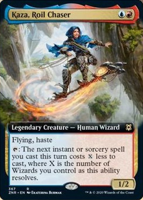 Kaza, Roil Chaser (Extended Art) (Zendikar Rising) Near Mint Foil