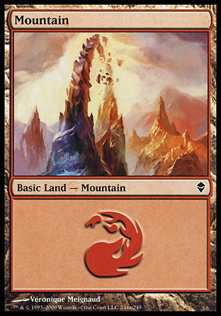 Mountain (244a) (Zendikar) Near Mint
