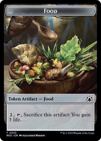 Food / Replicated Ring Double-sided Token (Commander: March of the Machine) Near Mint