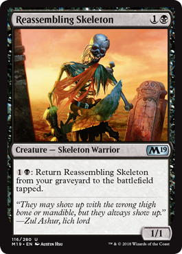 Reassembling Skeleton (Magic 2019 Core Set) Near Mint Foil