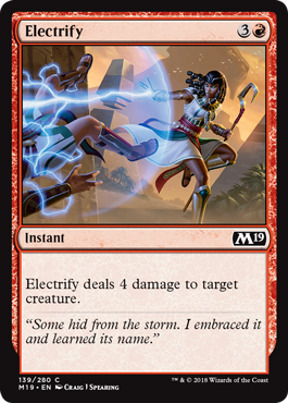 Electrify (Magic 2019 Core Set) Near Mint